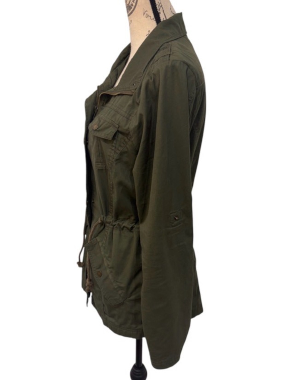 Made by Johnny WJC643 Olive Green Military Safari Anorak Jacket M - Picture 2 of 10